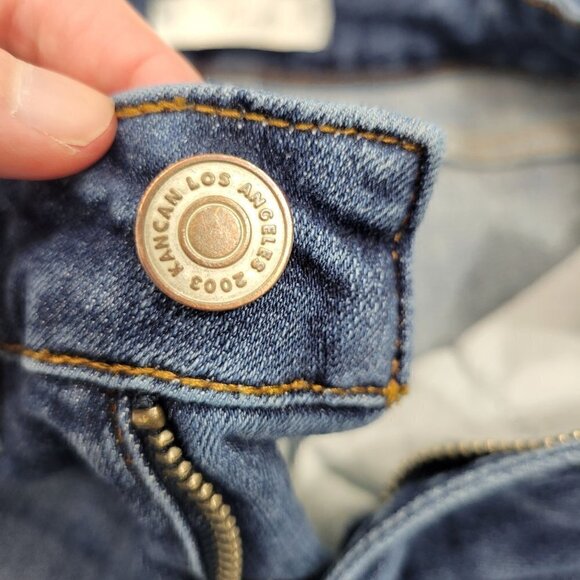 KanCan Women's Austin Mid Rise Skinny Distressed Dark Wash Jeans in a Size 3/25 - Picture 5 of 14